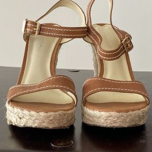 Via Spiga - Brown Espadrille Wedges, Size 8.5